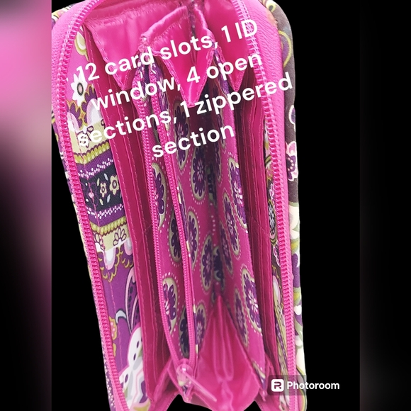 Vera Bradley Quilted Zippered Wallet - Picture 6 of 7